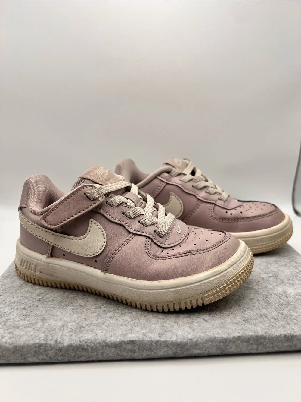 Nike Toddler Air Force 1 EasyOn 9C Particle Rose Pink White Shoes